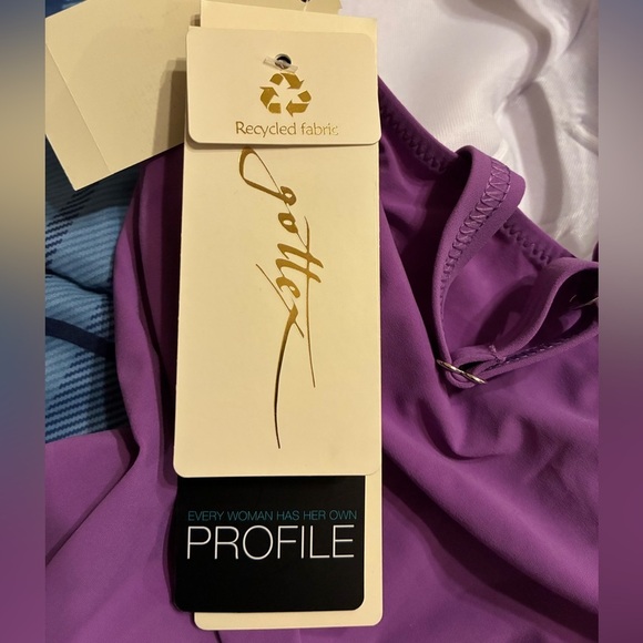 NWT Profile by Gottex Women's Standard Tutti Frutti D-Cup Twist Tankini Top 34D - Picture 7 of 10